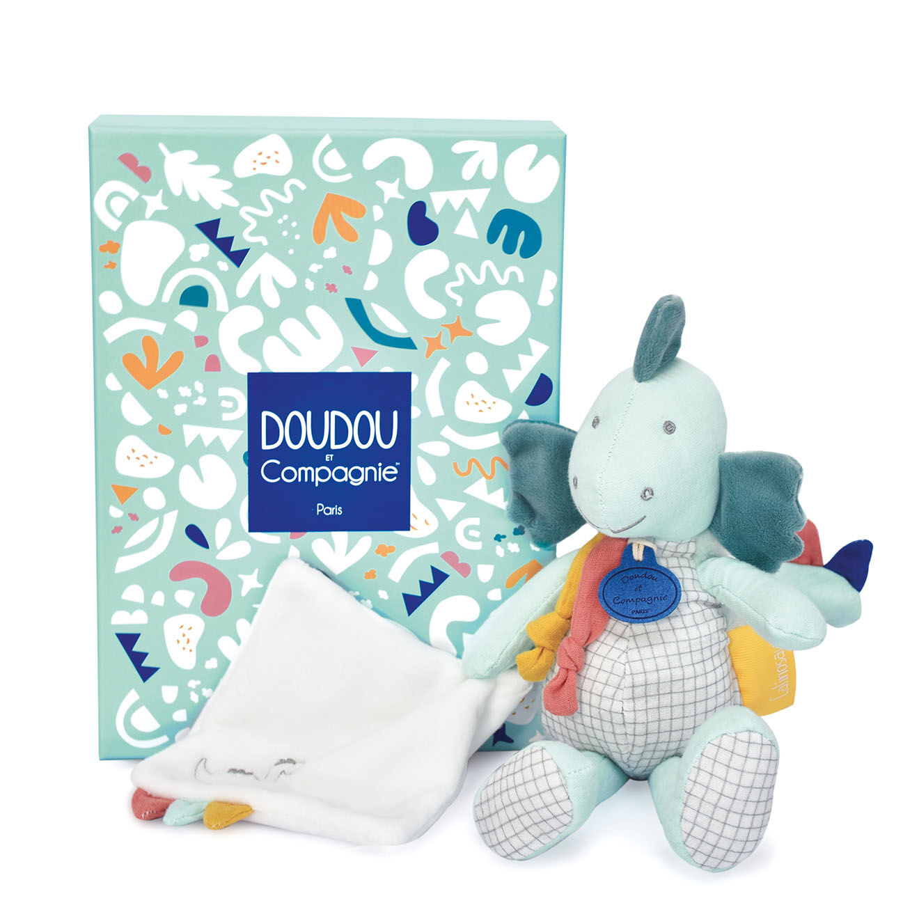 Doudou et Compagnie Pantin Filou avec doudou bleu