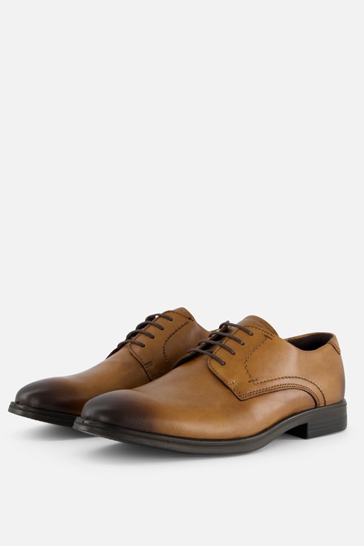 Ecco Melbourne veterschoenen cognac Leer