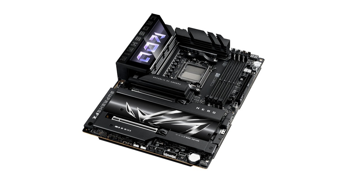 ASUSROG CROSSHAIR X870E HERO socket AM5 moederbord  (5Gb-LAN,  2,5Gb-LAN, Wi-Fi 7, BT, Sound, ATX)
