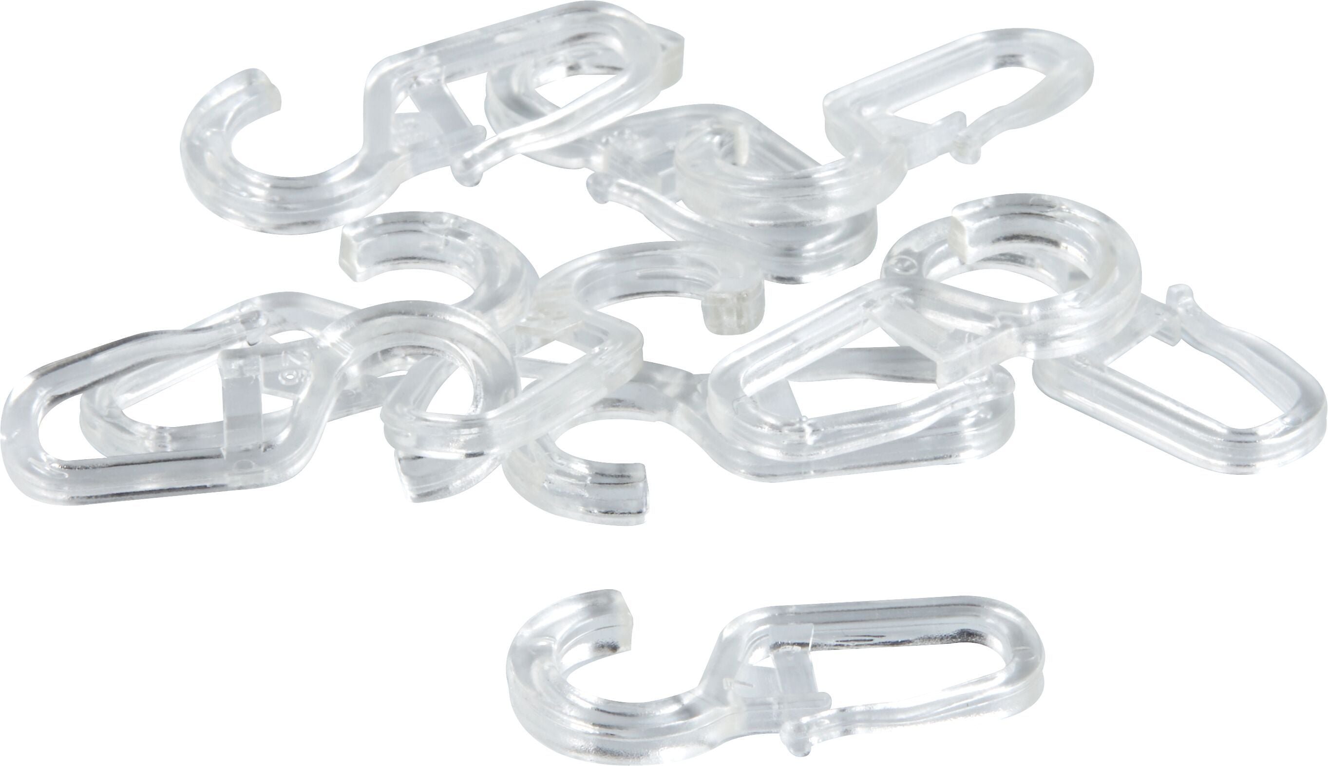 Clipsfaltenhaken 10mm Clipsfaltenhaken - Transparent / B: 10.0 mm x T: 19.0 mm