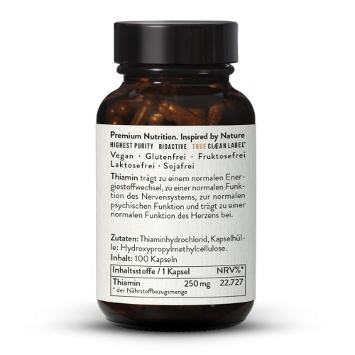 Sunday Natural Products  Vitamin B1 Thiamin250mg