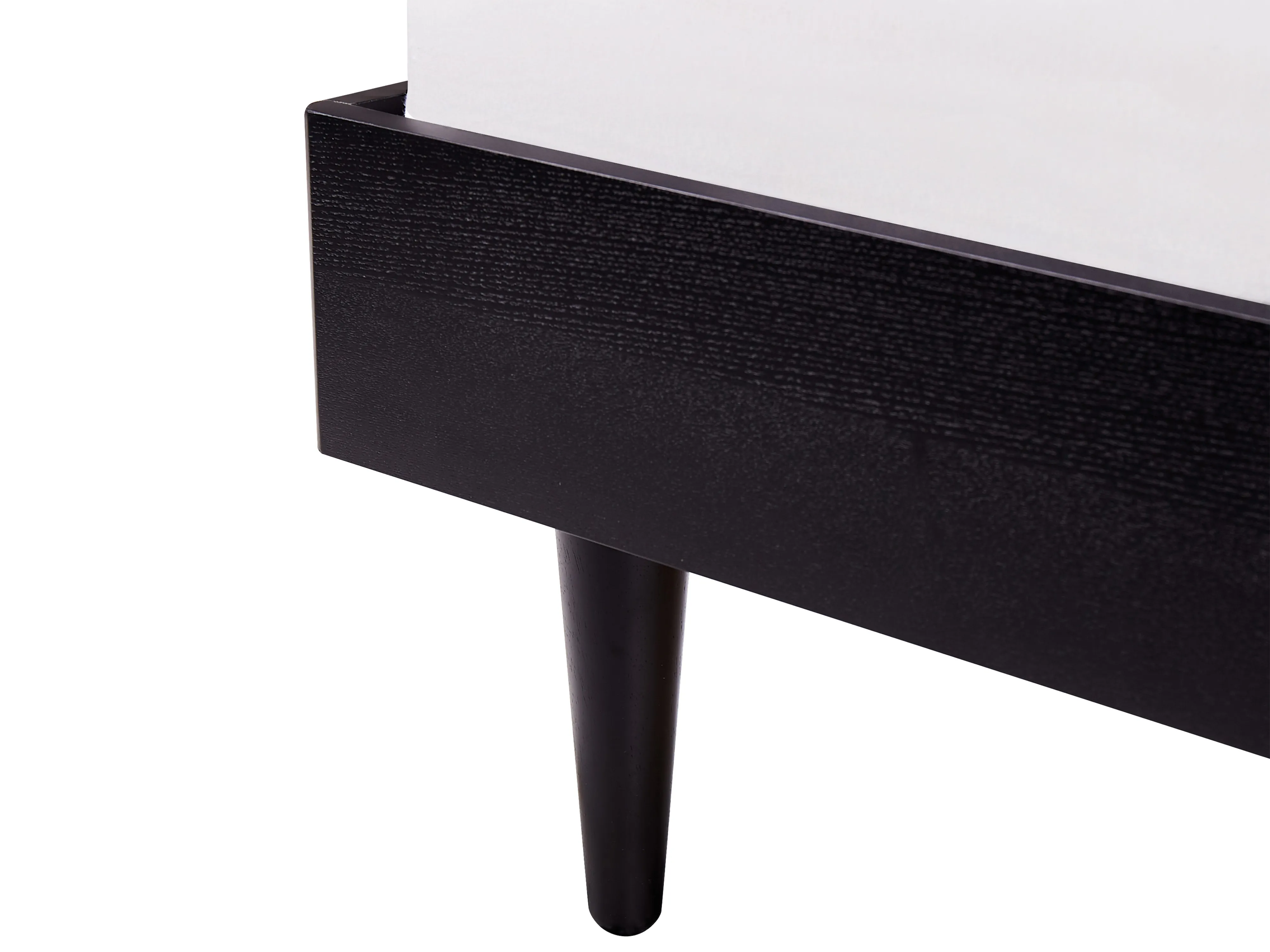 Bed met LED-verlichting Rotan AURAY 160 x 200 cm Zwart