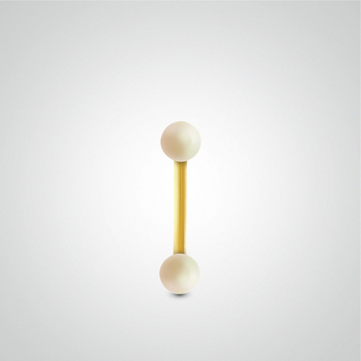 Piercing hélix barre or jaune avec perles de culture véritables