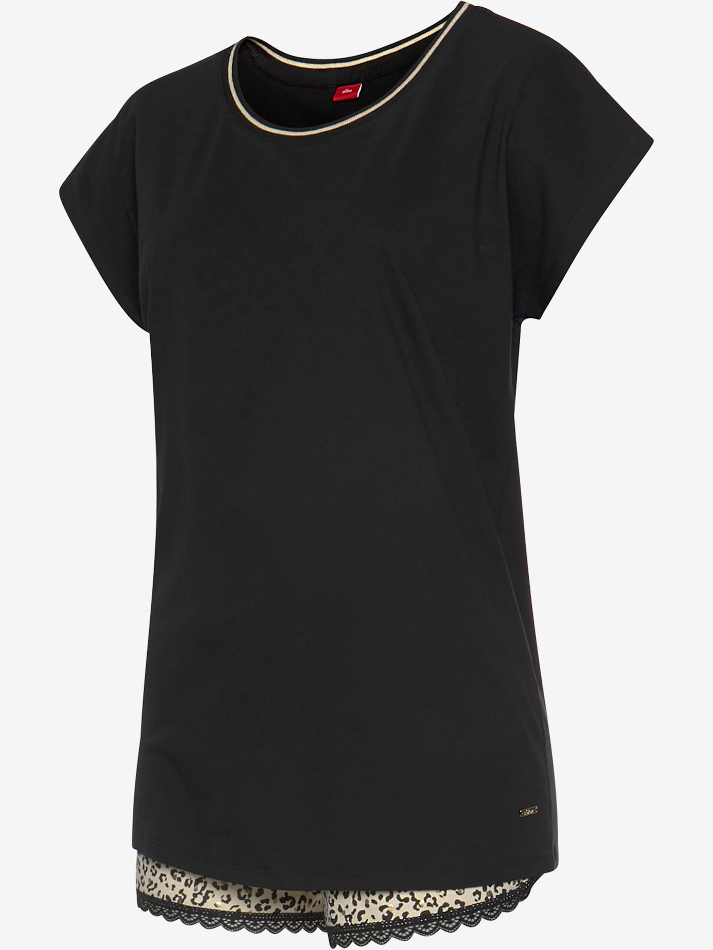 Pyjama court tendance avec short imprimé aspect léopard