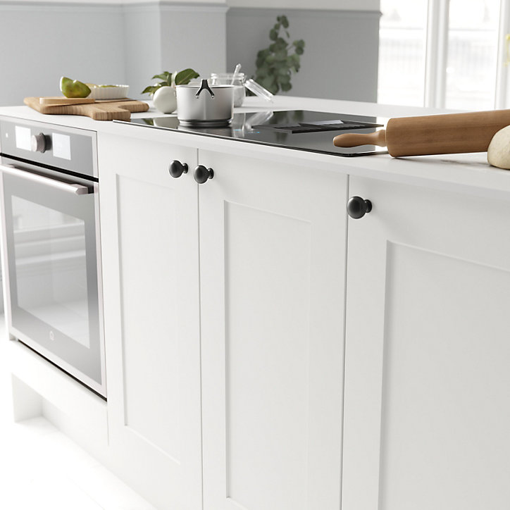 Poignée de meuble de cuisine GoodHome Chervil noir L. 3,2 cm, 2 pièces
