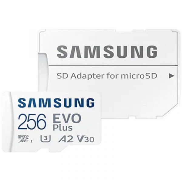 Samsung 256GB EVO Plus microSDXC U3 V30 A2   Adaptador SD