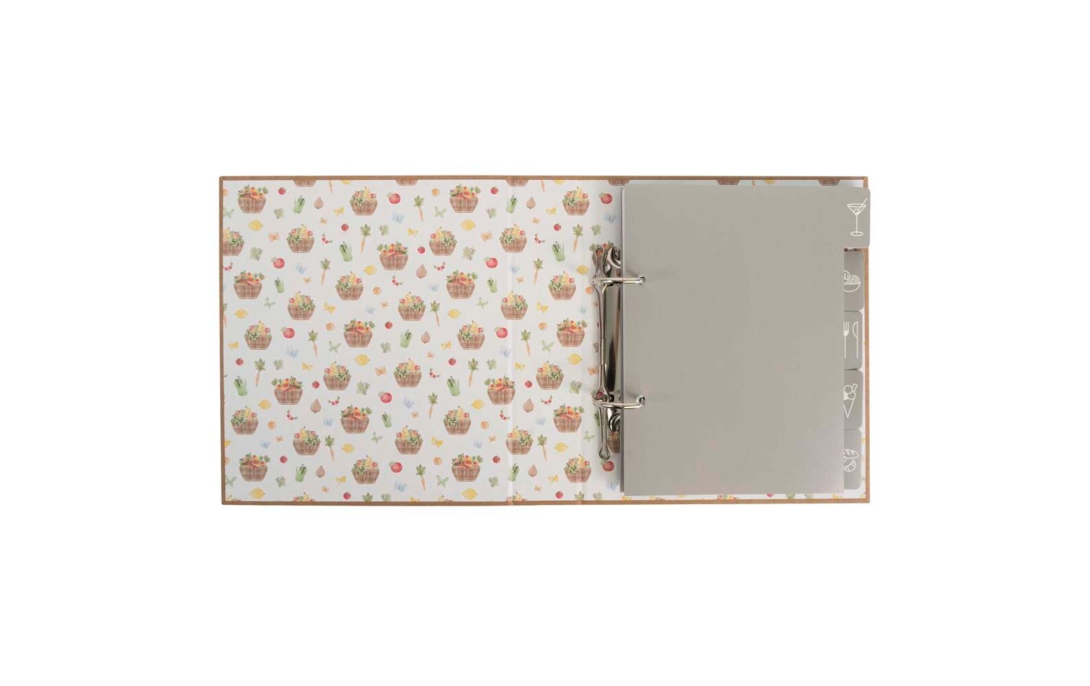 Ordner für Rezepte A5 14.8 cm, BraunRezeptordner
