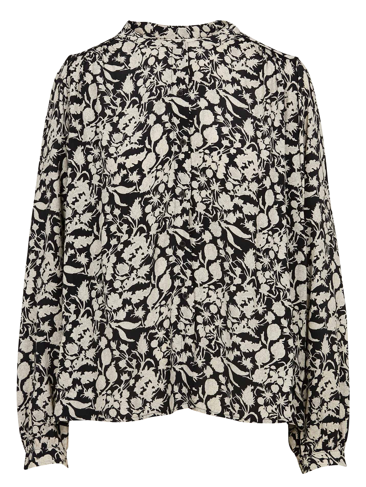 Chemise droite imprimée | Noir
