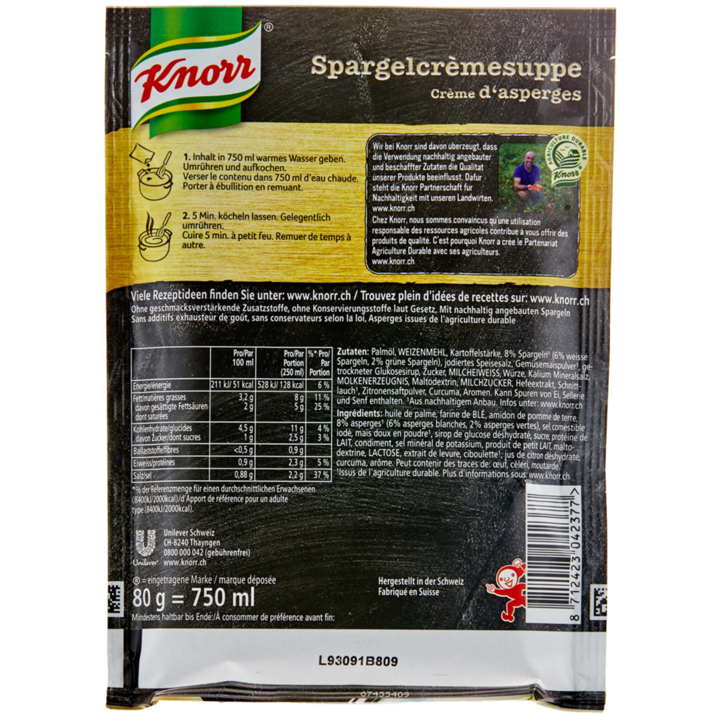 Knorr Suppe Suprême Spargelcrème