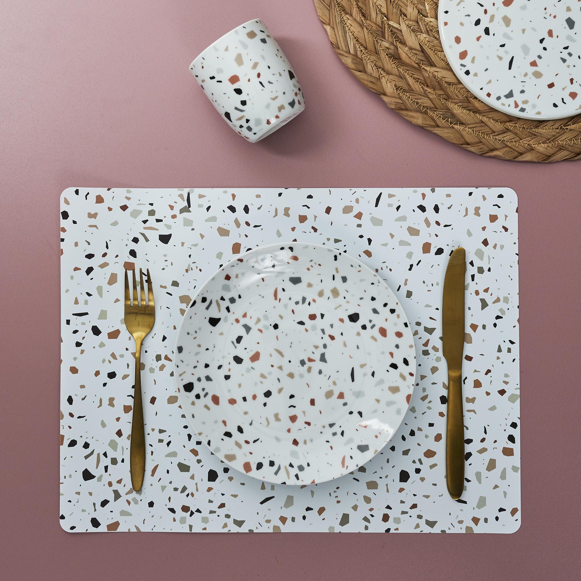 ASSIETTE EFFET TERRAZZO D20CM