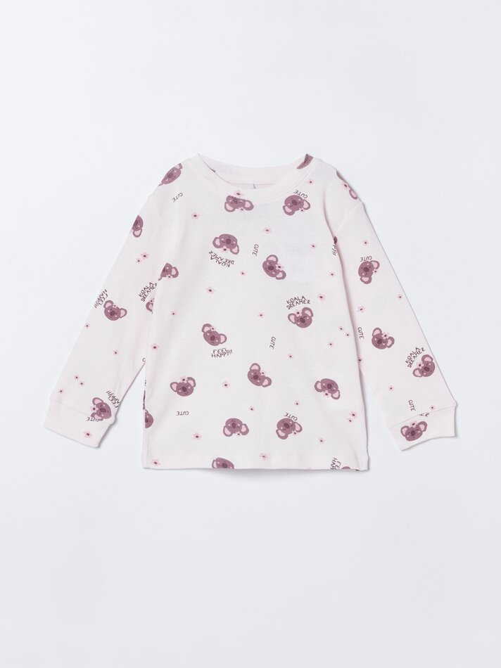 Conjunto com 2 pijamas combinando - Rosa Claro