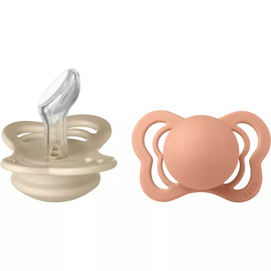 BIBS® Schnuller Couture Vanilla  Peach Silikon 0-6 Monate, 2 Stk.