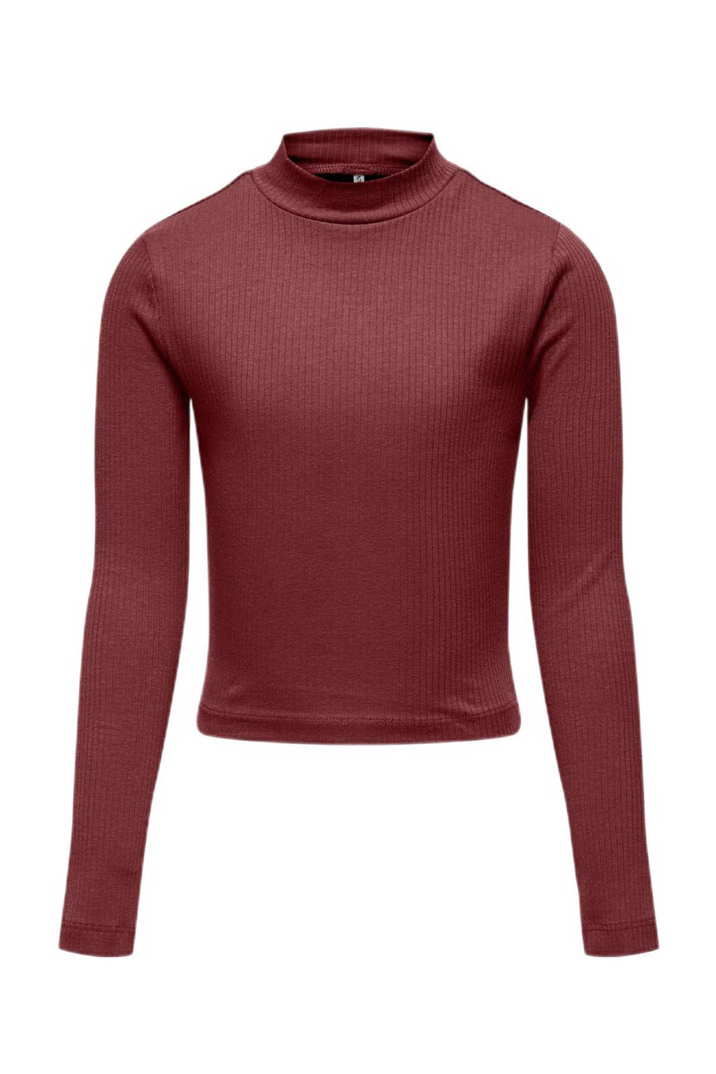 ONLY longsleeve KOGLINEA LIFE bruinrood