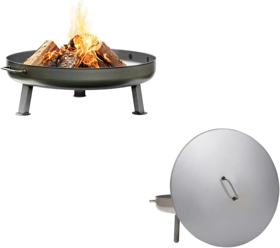 Czaja® Feuerschale Bonn 80 cm mit Deckel | Feuerschale für den Garten | Feuerstelle | Feuerkorb | Gartenöfen