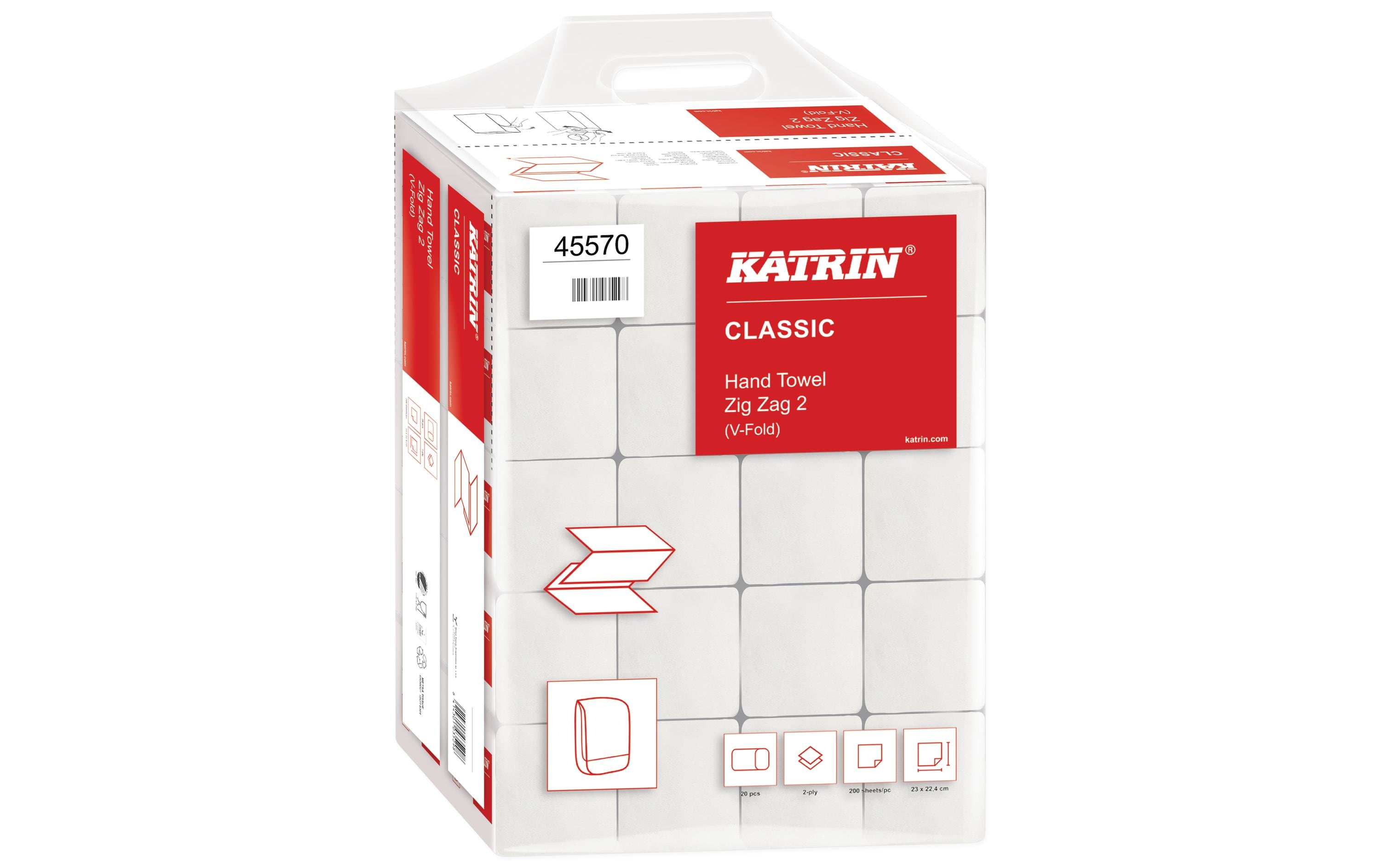 Falthandtücher Classic ZZ 4000 StückPapiertücher V-Falz, 2-lagig, 22.4 x 23 cm