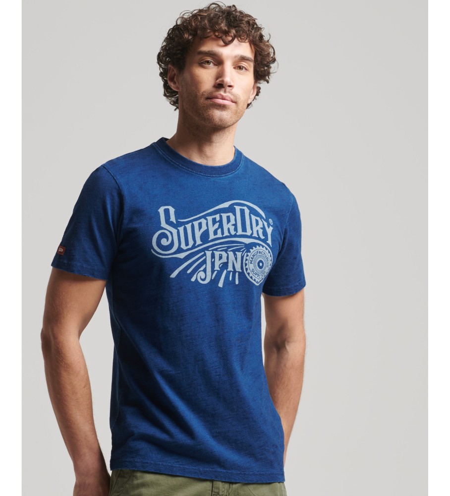 Camiseta Superdry Vintage Logo Script Indigo Workwear Azul