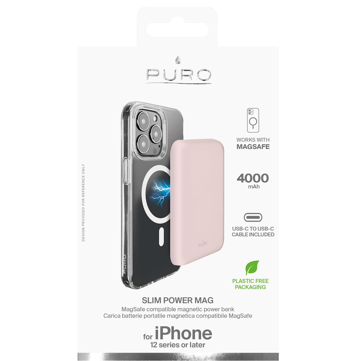 Puro MagSafe 4000 mAh powerbank (rose)