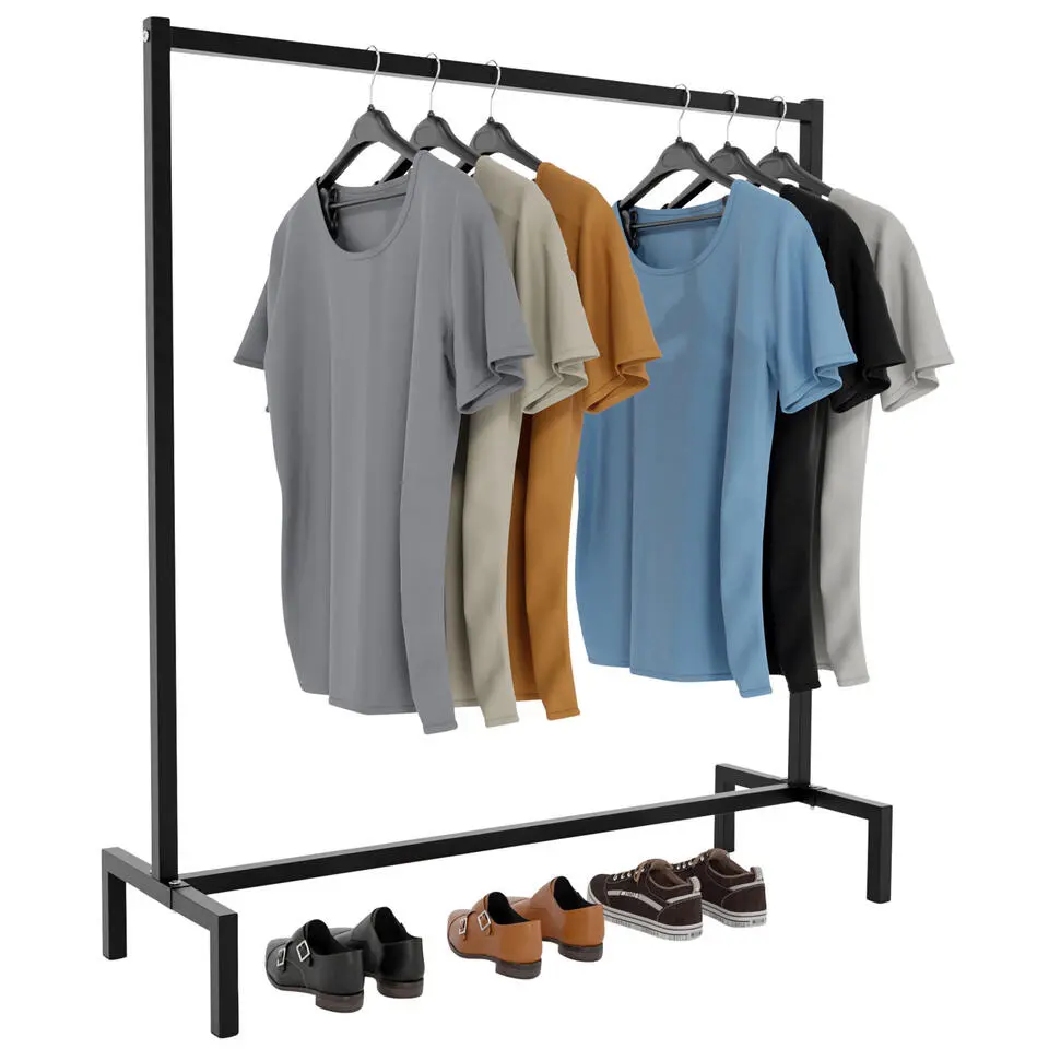 CLP Kledingrek Melva 120x120x38 cm - zwart