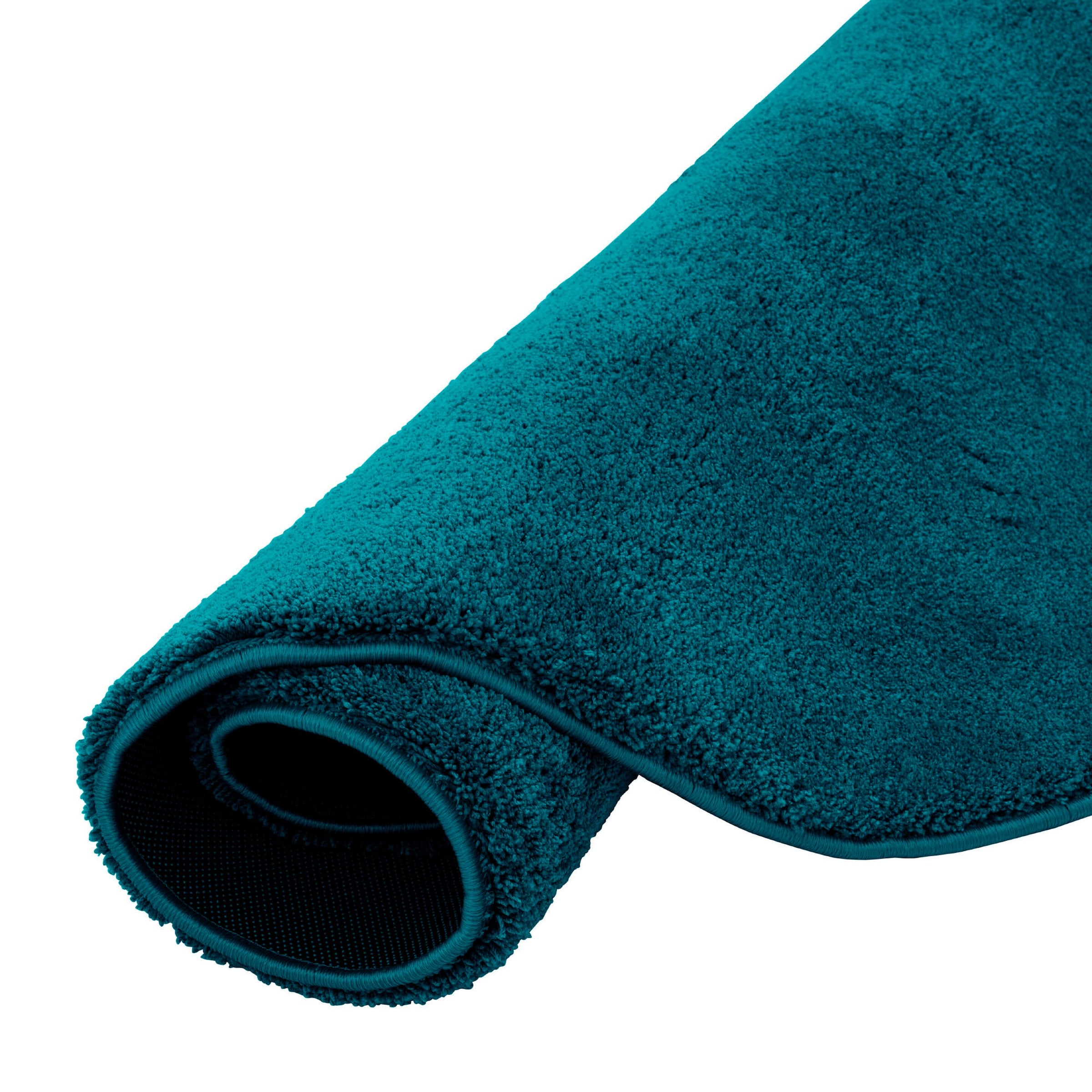 Pergamon Super Soft Kinder Hochflor Teppich Silky Kids Rund Petrol - 160x160 cm