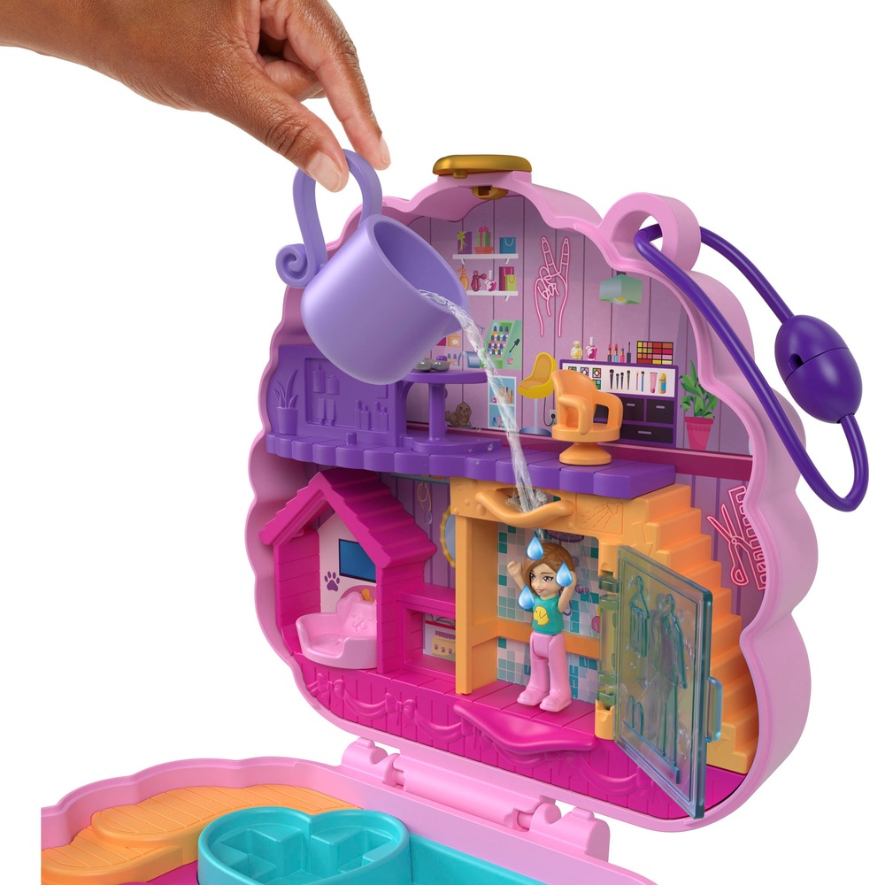 Polly Pocket Kompaktes Groom n Glam Pudel-Spielset