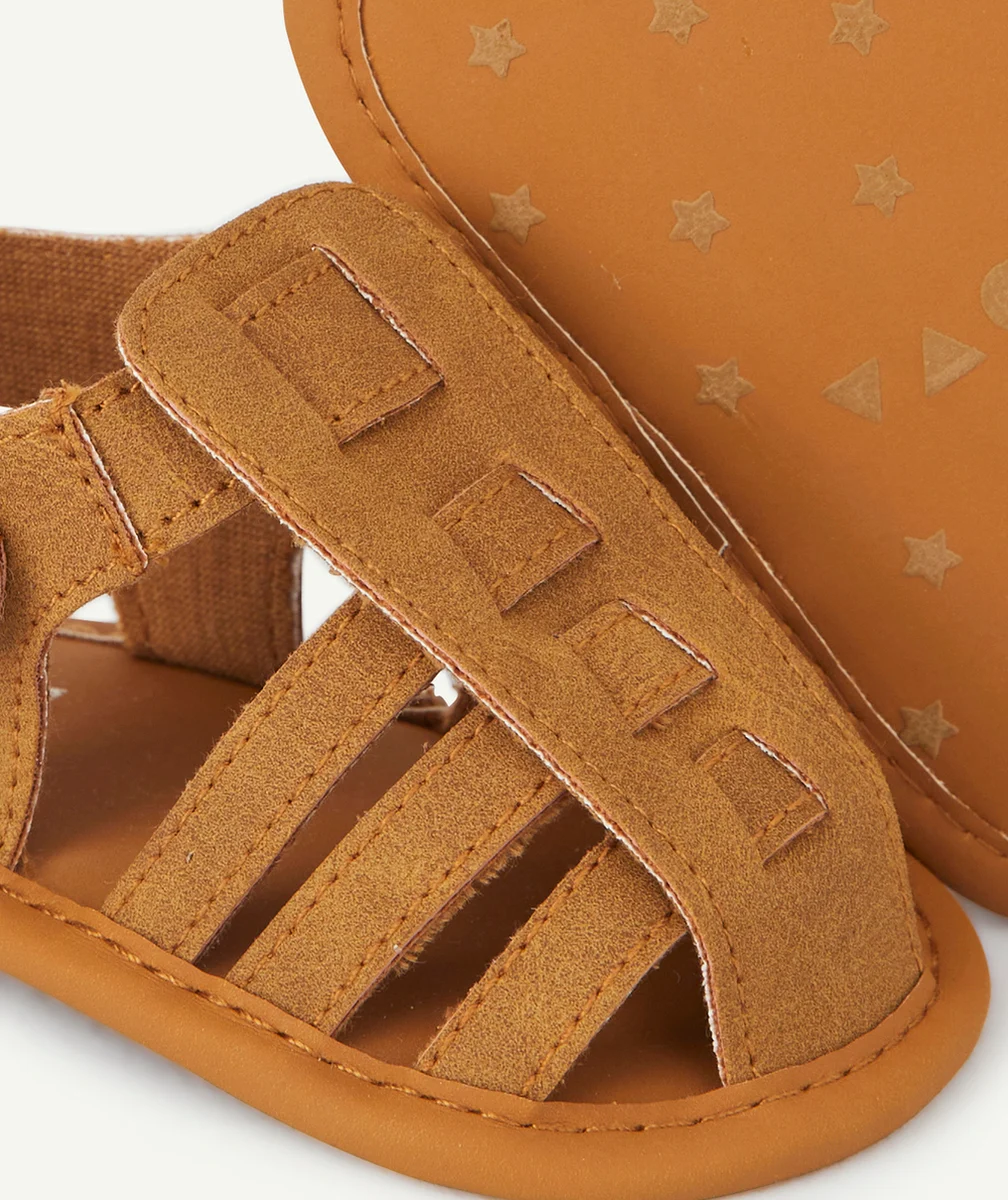 CHAUSSONS BÉBÉ GARÇON STYLE SANDALES CAMEL