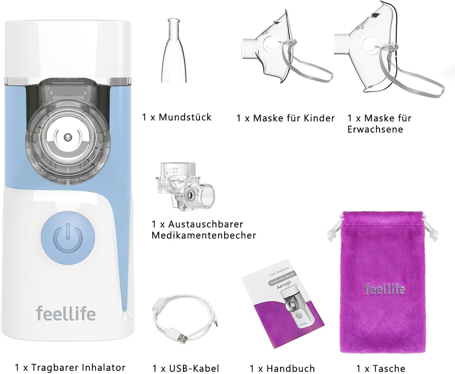 FEELLIFE Inhalationsgerät für Kinder & Erwachsene