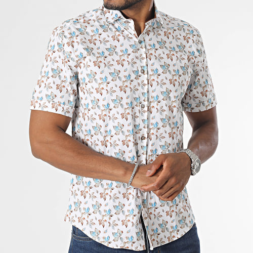 Chemise Manches Longues Blanc Floral