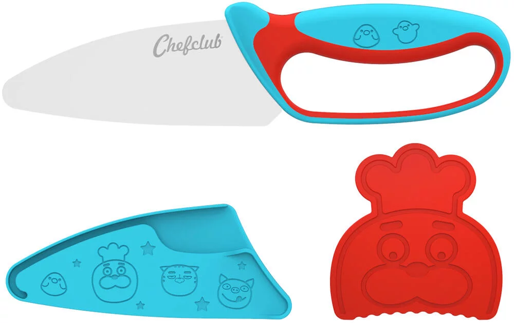 CHEFCLUB KIDS - COUTEAU DU CHEF BLEU ET ROUGE