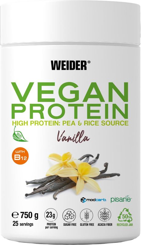 Weider - Vegan Protein - Eiwitshake - Vanille - 750 Gr