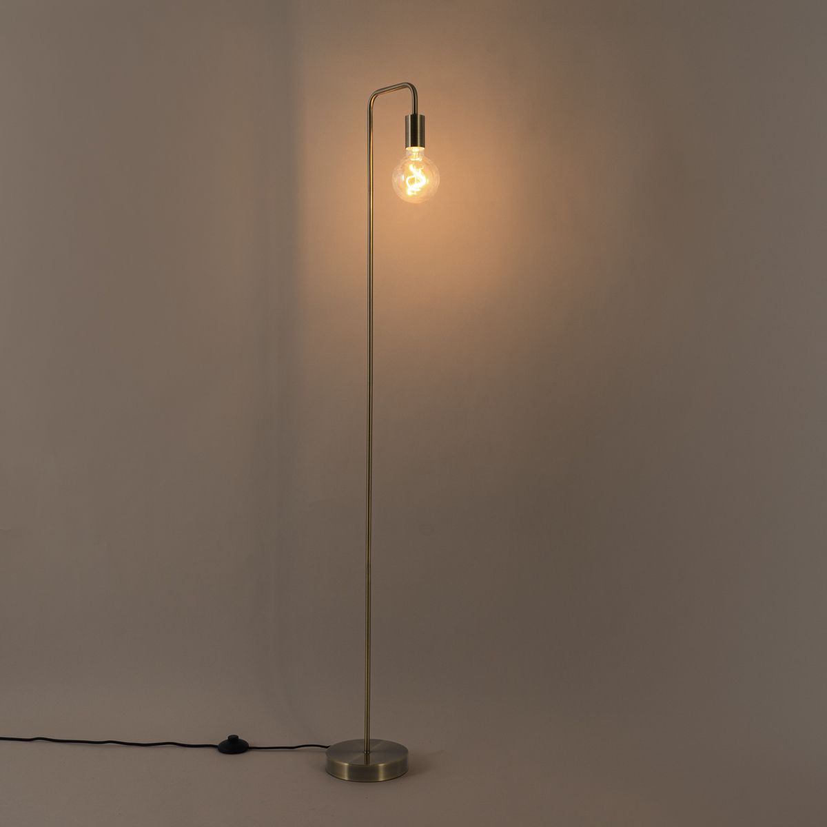 Moderne vloerlamp brons rond 145cm - Facil