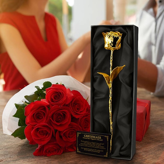 24K Golden Rose - Black Box