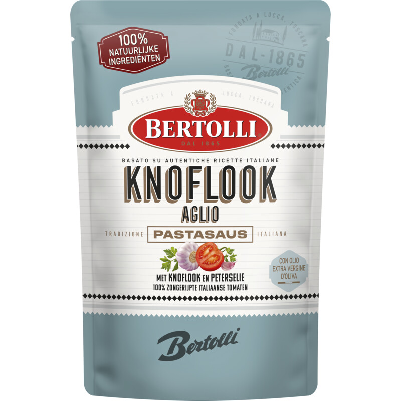 Bertolli Pastasaus in zak knoflook