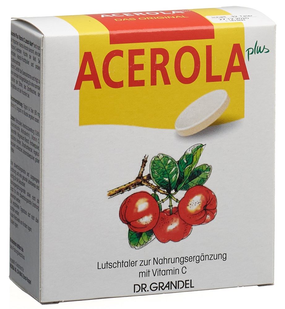 DR GRANDEL Acerola Plus Lutschtaler Lutschtabl Vitamin C 32 Stk