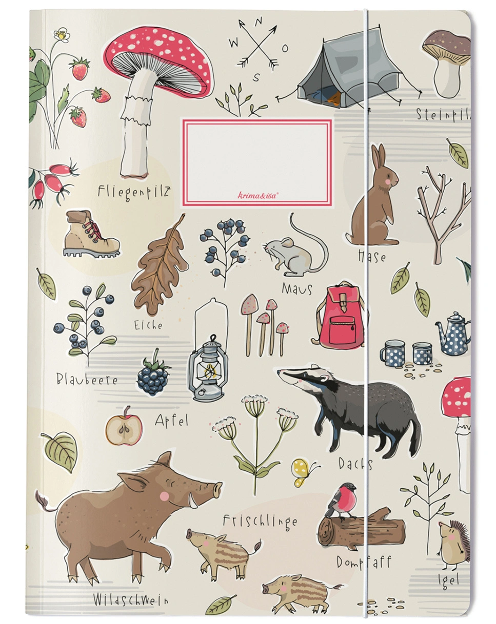 Sammelmappe WALDTIERE A3 in bunt