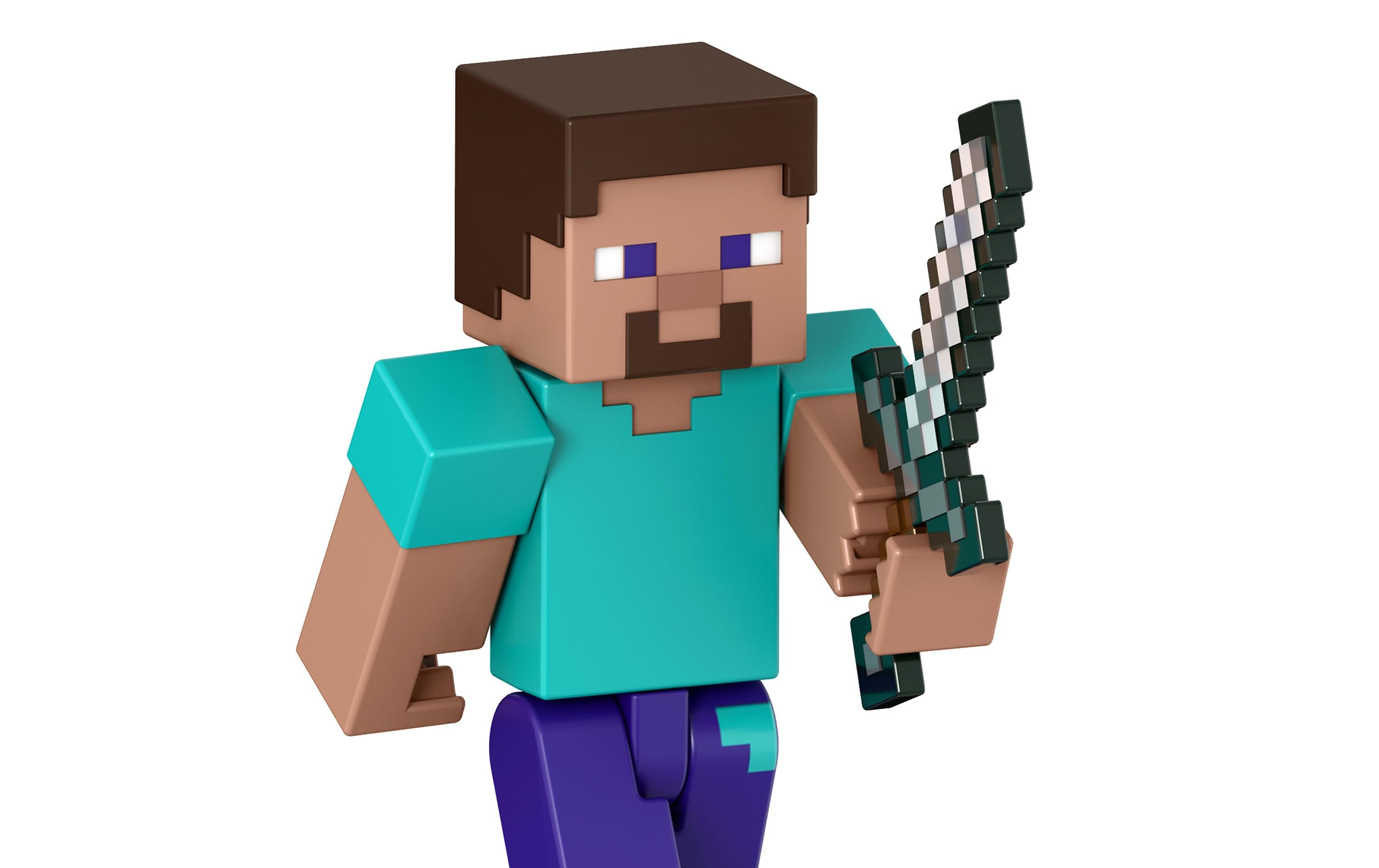 Minecraft Actionfigur mit pixeligem DesignMinecraft Kinderspielzeugfigur