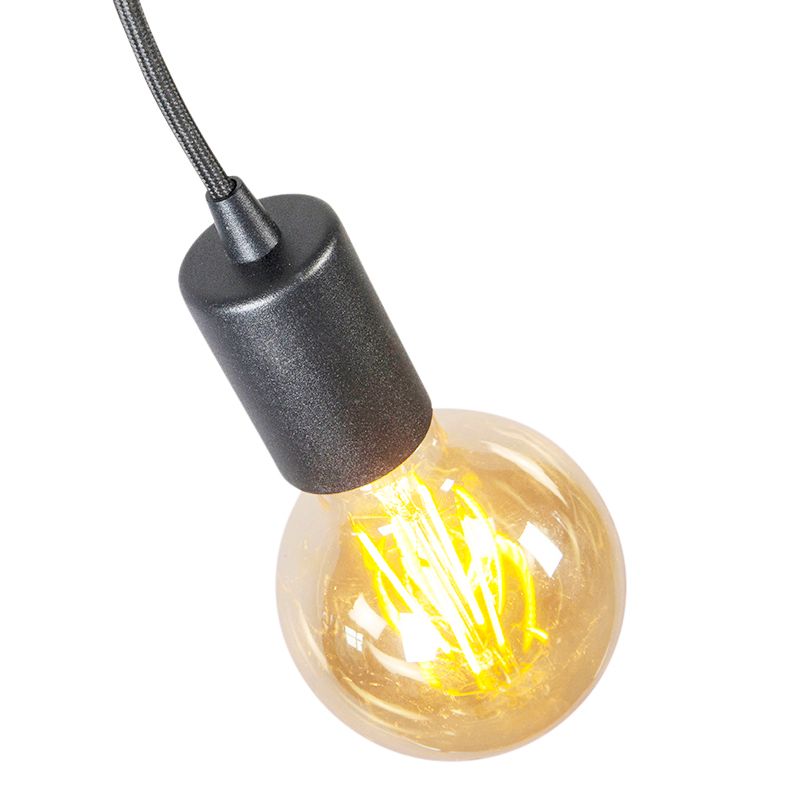 Industriële hanglamp zwart rond - Facil
