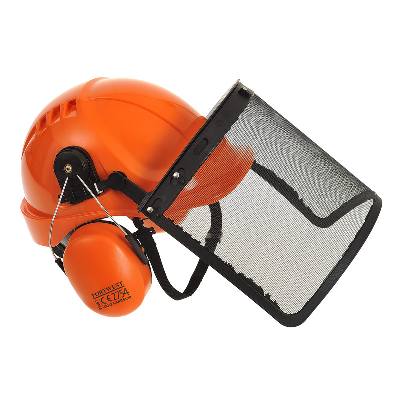 Portwest bosbouw hoofd- en gehoorbescherming oranje, 29dB SNR