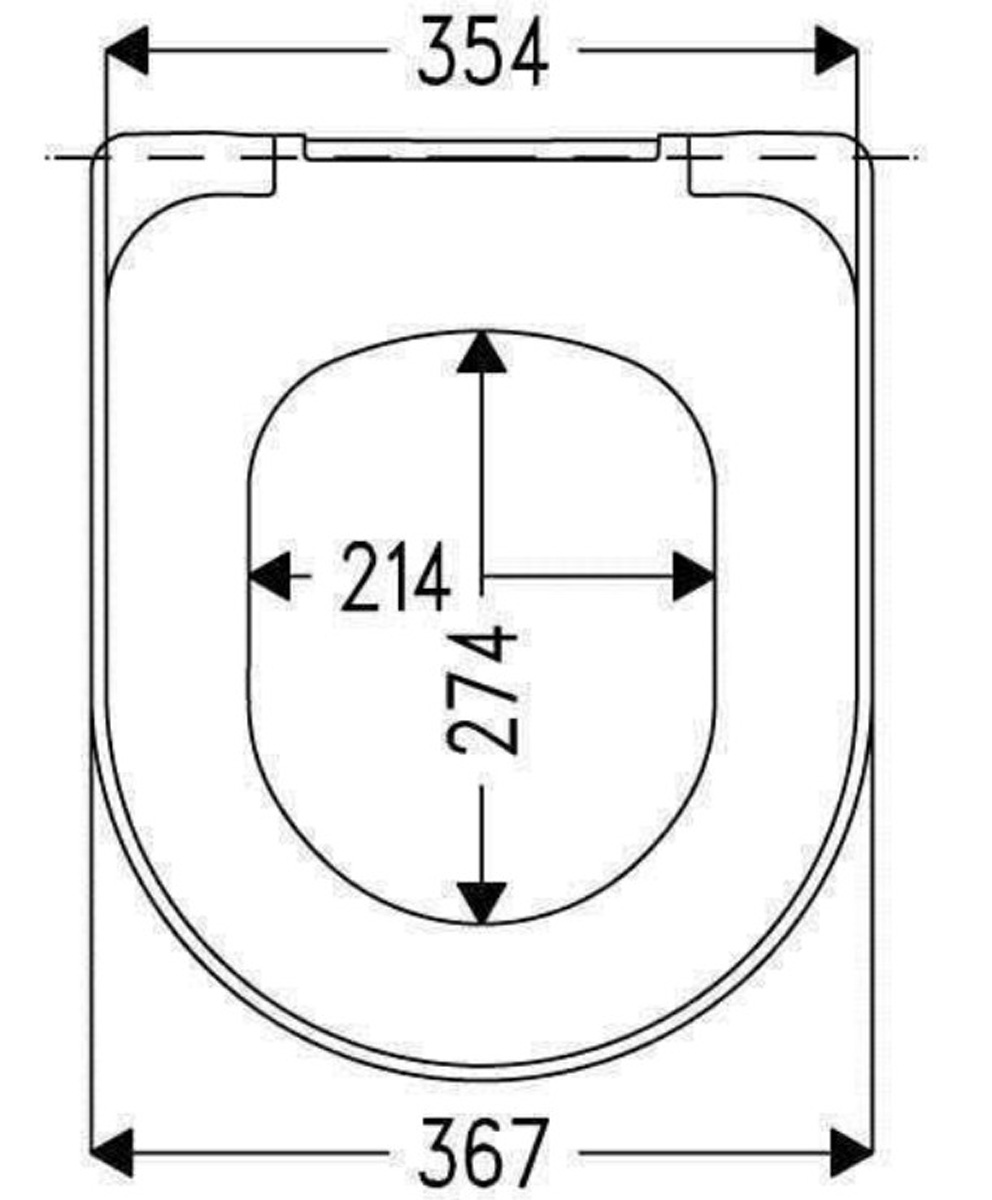 Eastbrook Kompact softclose toiletzitting wit glans