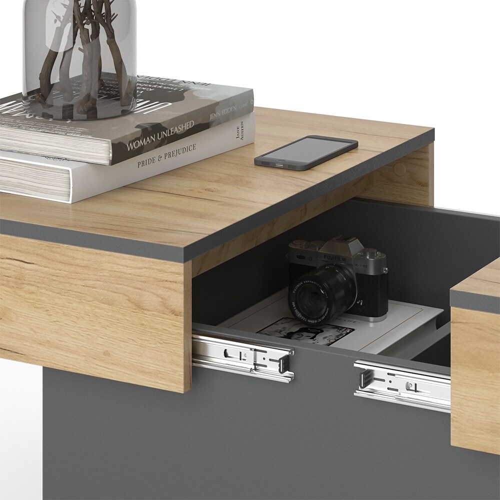 Vicco Couchtisch Boto Anthrazit Eiche 95 x 40 ausziehbar