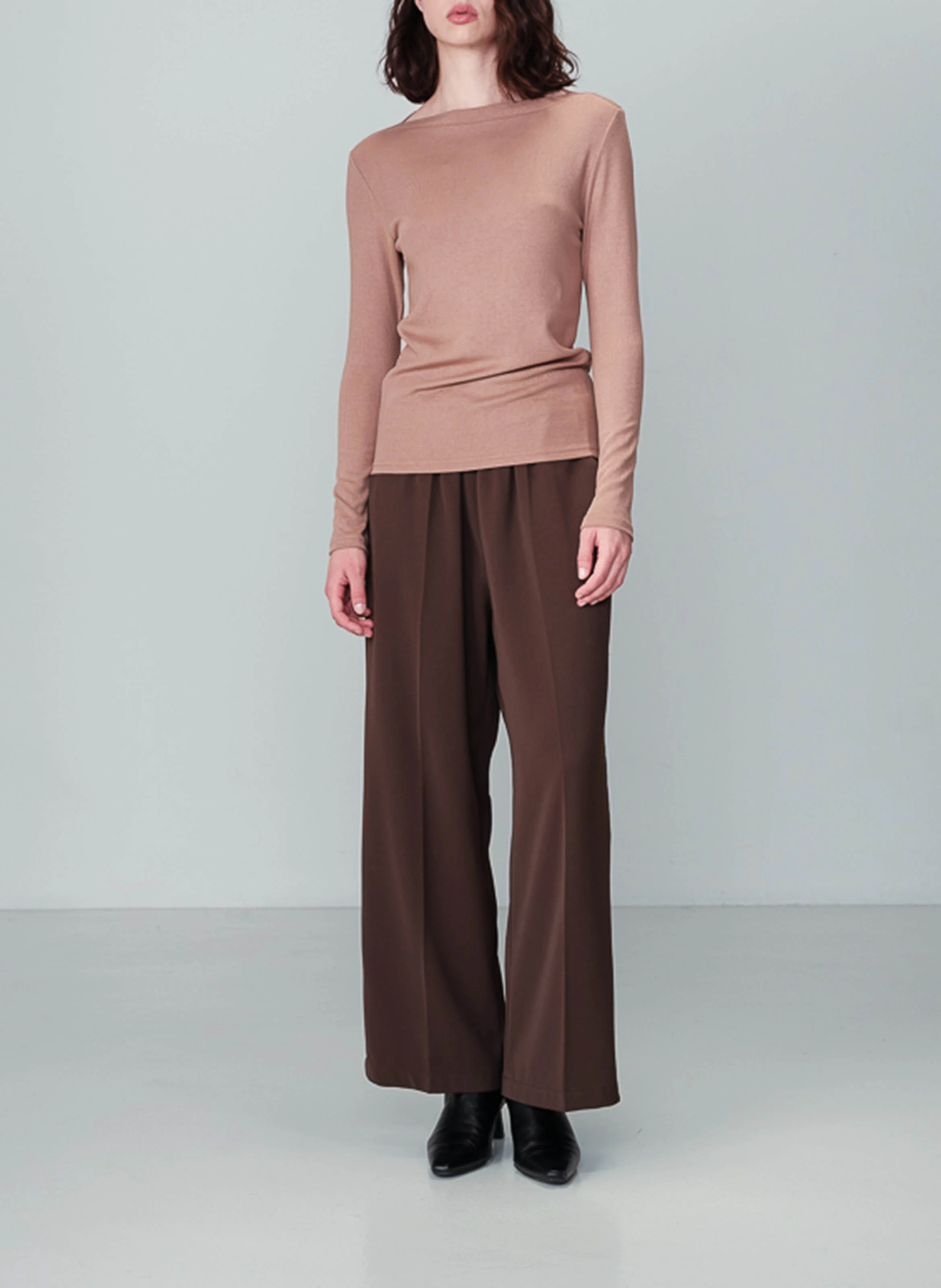 NOBLESSE - Pantalon large | Marron