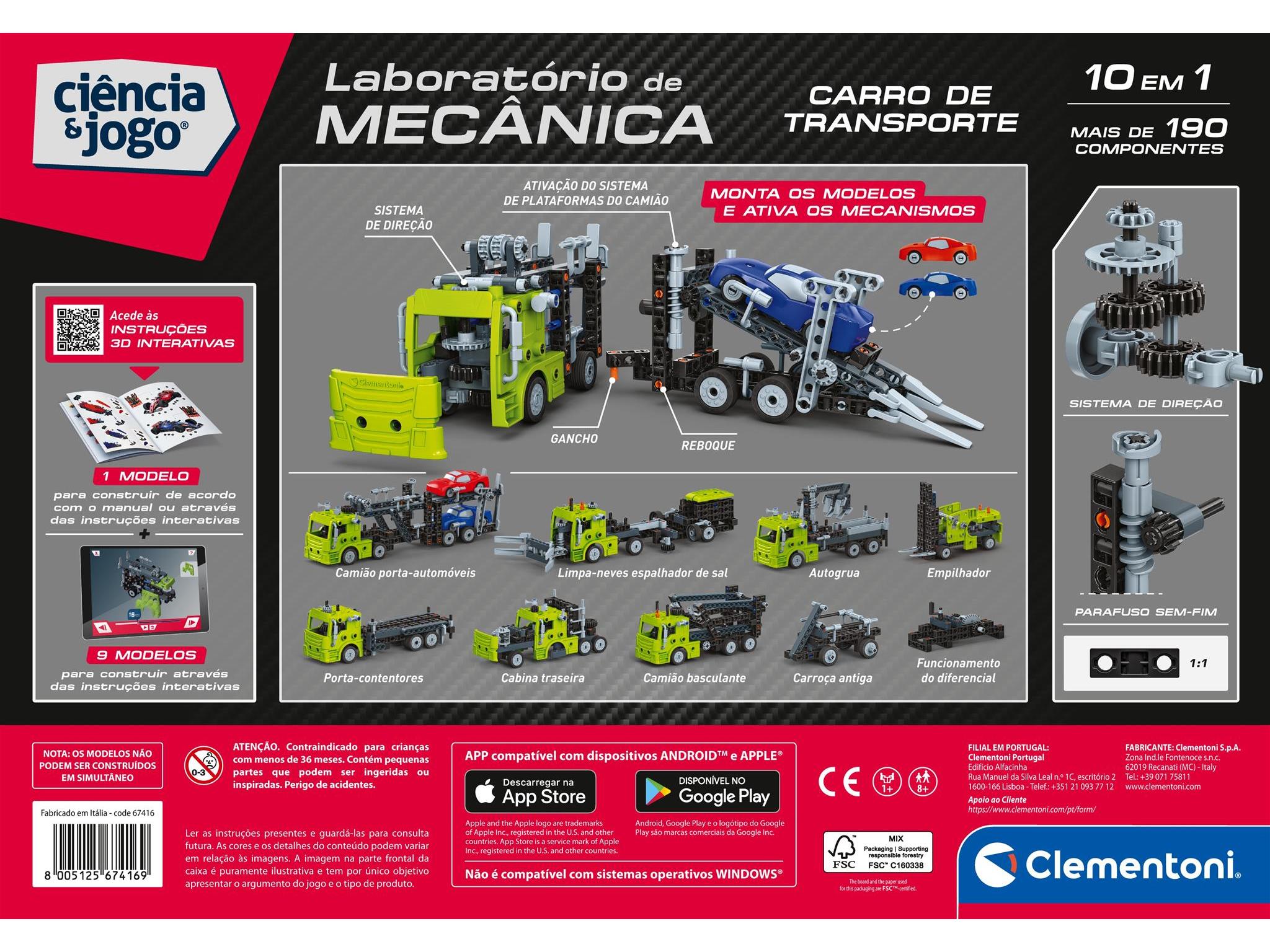LABORATÓRIO MECÂNICA CLEMENTONI CARRO DE TRANSPORTE