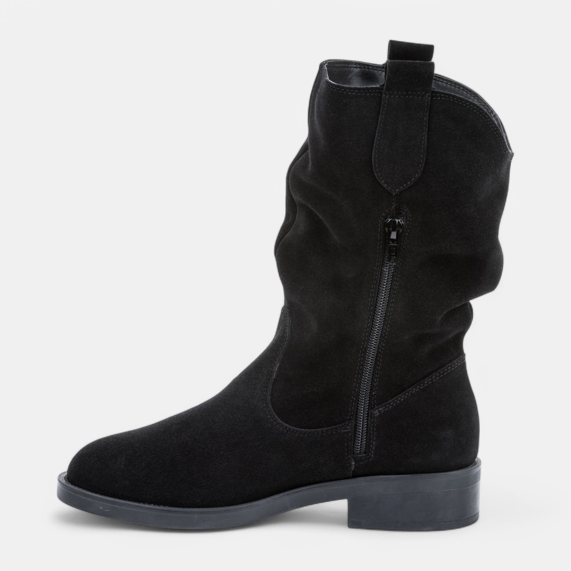 Boots Femme en cuir noir