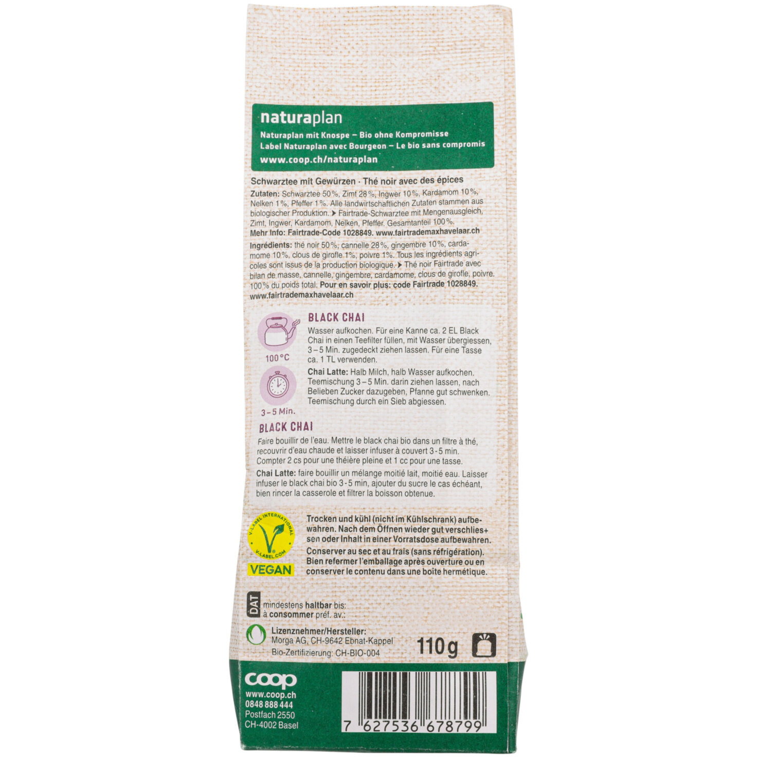 Naturaplan Max Havelaar Black Chai