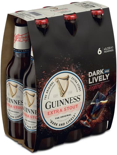 Guinness Extra Stout 6x0,33 l (MEHRWEG)
