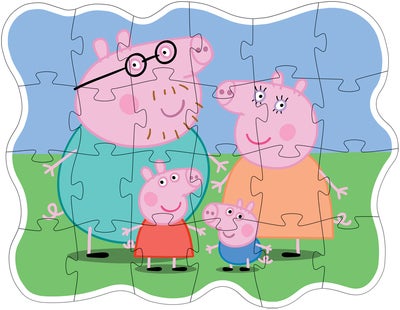 Barbo Toys Peppa Gris Familie Puslespill 24 Brikker