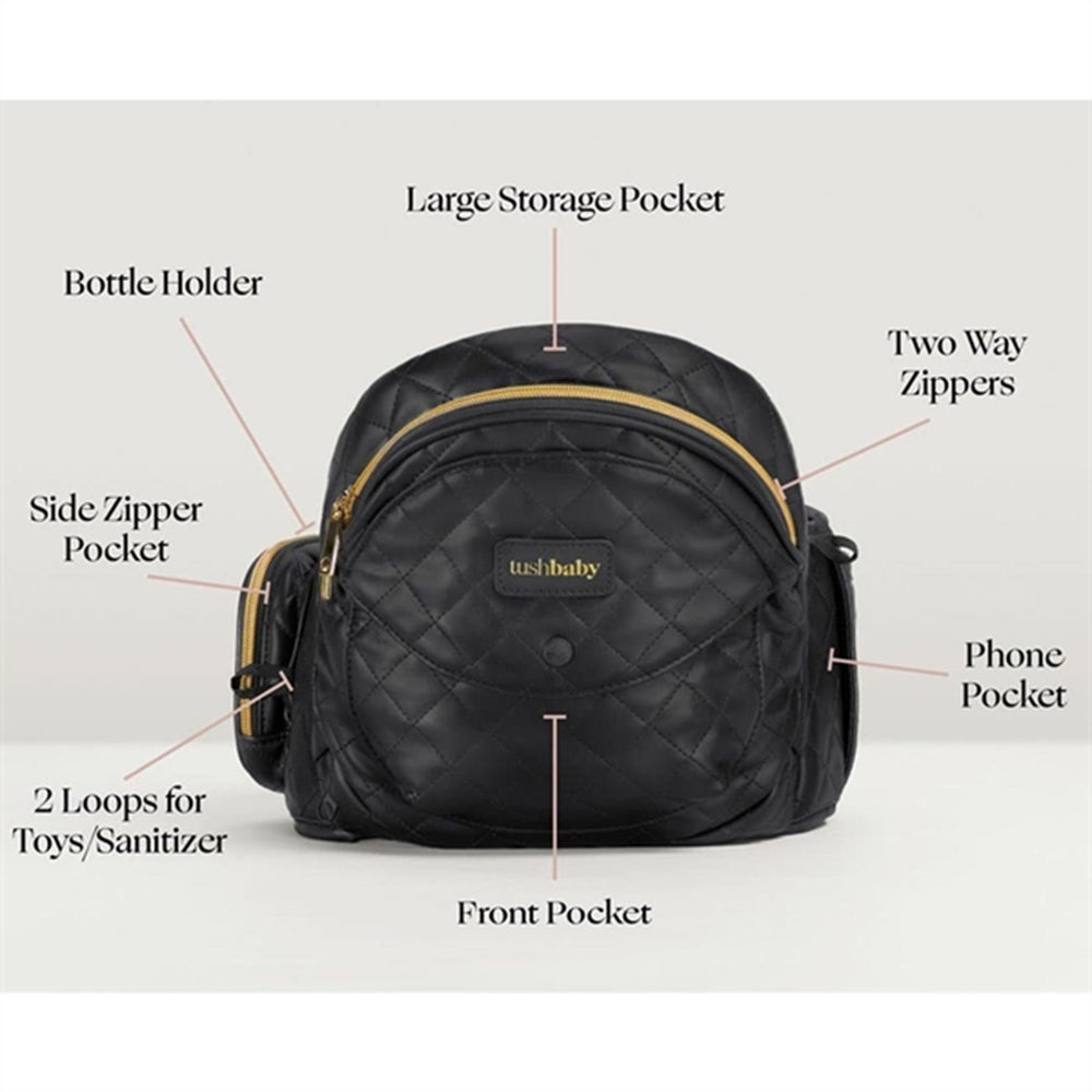 Køb Tushbaby V2 Hip Carrier Vegan Leather Black