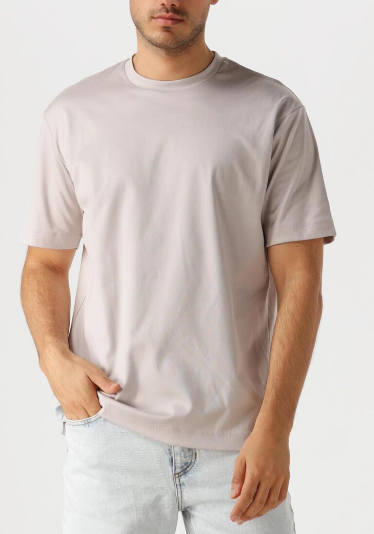 beige desoto luxury t-shirt luxury two ply t-shirt 1/2