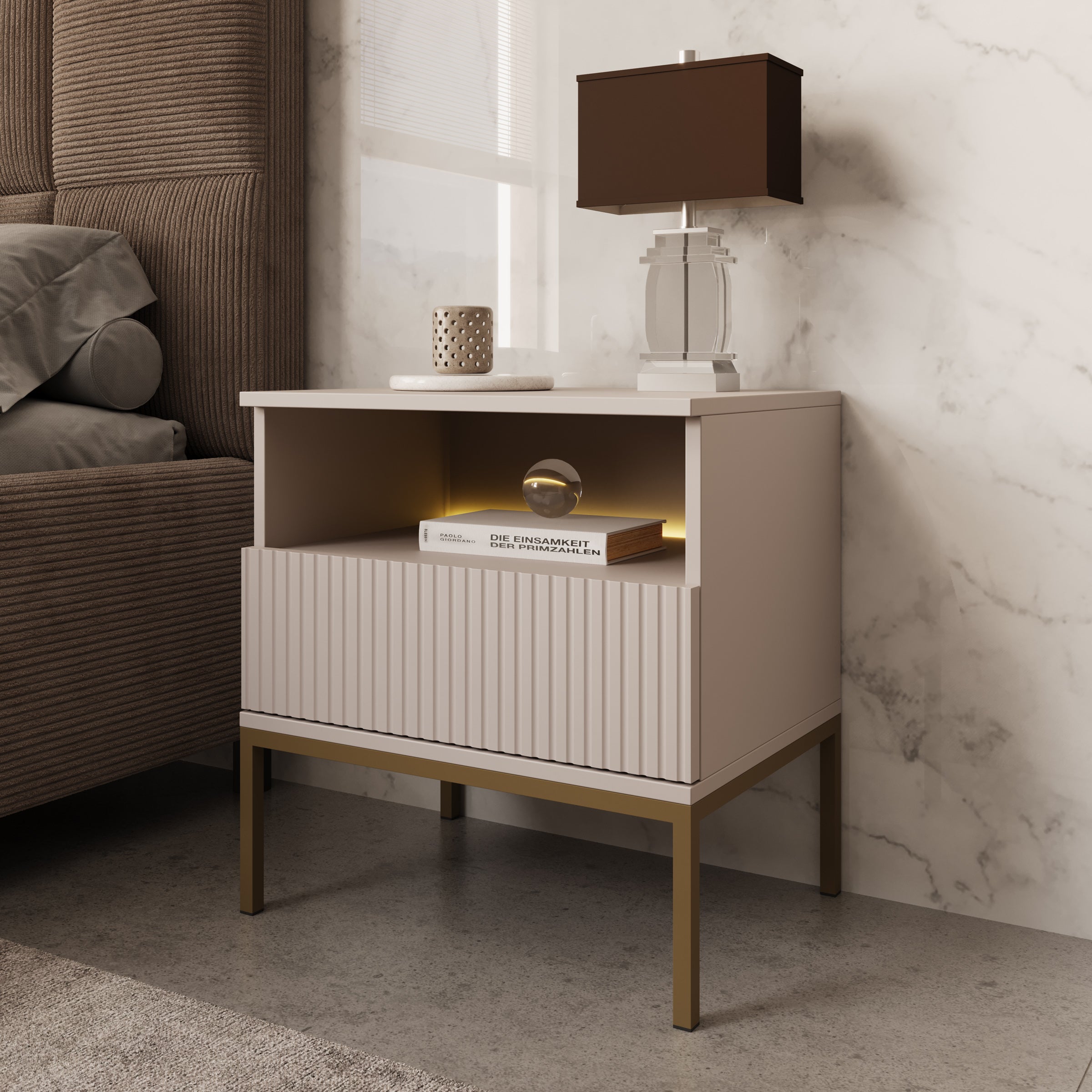 Legend - Nachtkastje - Beige - 54x39x56 cm