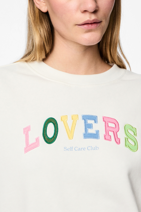 Pieces witte dames sweater