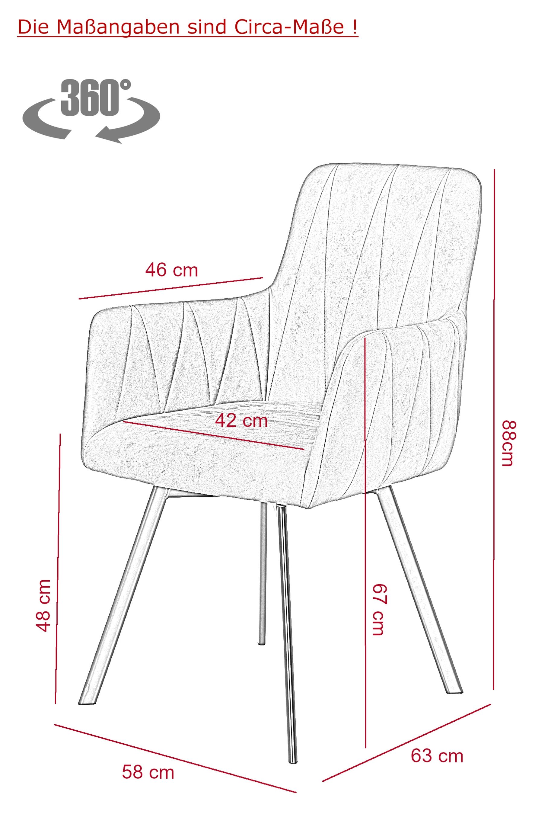 Polsterstuhl GESA 2er Set